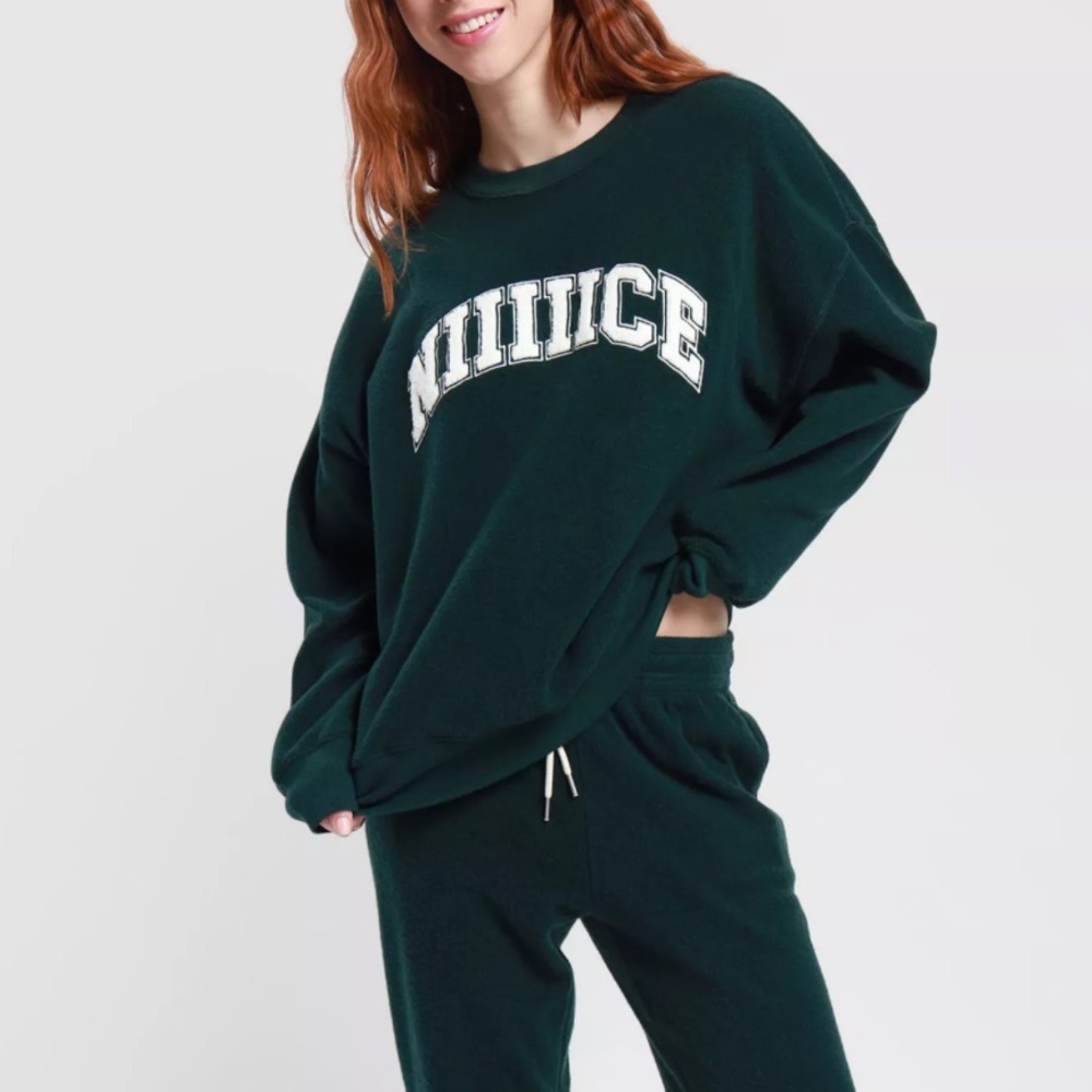 Aerie The Chill Cozy Terry Cloth NIIICE Oversized Slouchy Sweatshirt Size Small